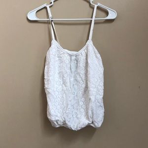 Y2K Hollister White Lace Tank